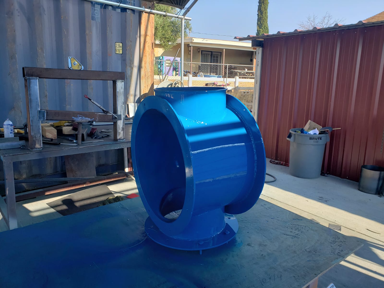 Fabricated & painted blower housing